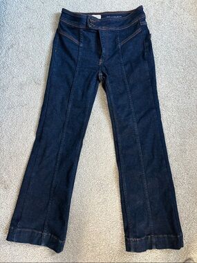 Pilcro Dark Indigo Flare Jeans